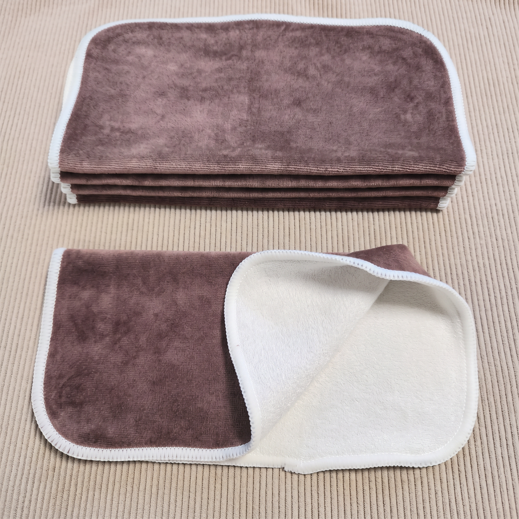 5 grandes lingettes lavables moelleuses - Velours – Image 13