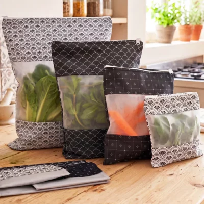 Lot de 10 sacs congélation réutilisables de différents formats – Coloris au choix