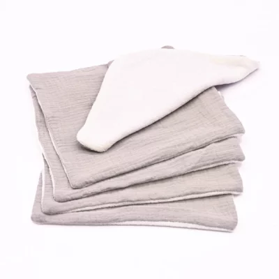 5 Lingettes lavables douceur visage – Gaze de Coton