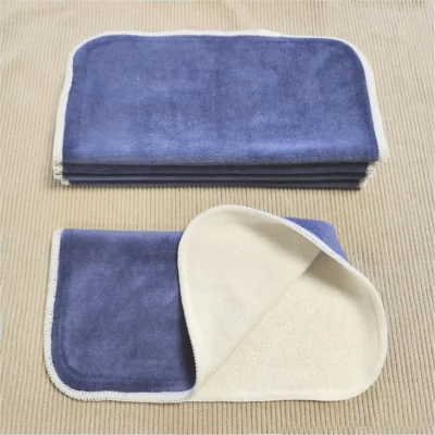 5 grandes lingettes lavables moelleuses – Velours