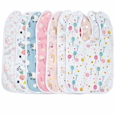 7 Bavoirs imperméables – coloris au choix