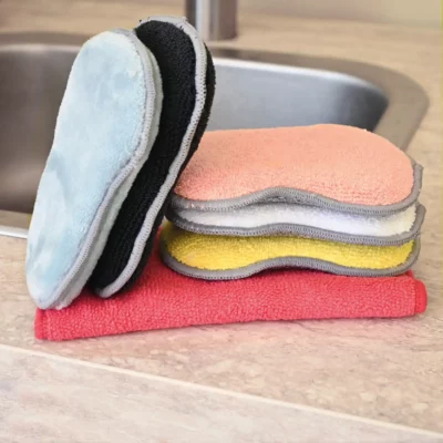 Pack 6 éponges lavables – Grattante, absorbante, plate. . . Au choix
