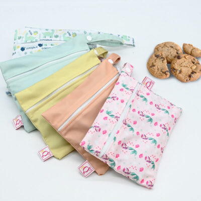 5 pochettes à goûter – coloris au choix