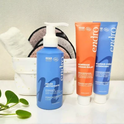 Kit beauté – Rituel Soin Visage Endro Nettoyage, Gommage, Masque (8 pièces)