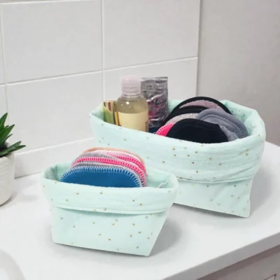 Duo de panières – Double gaze de coton