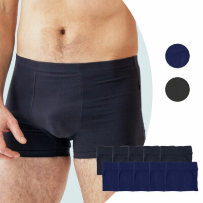 8 boxers absorbants étanches lavables homme – Fuite urinaire