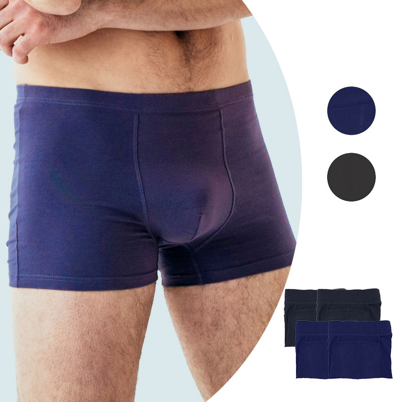 3 boxers absorbants étanches lavables homme – Fuites urinaires légères