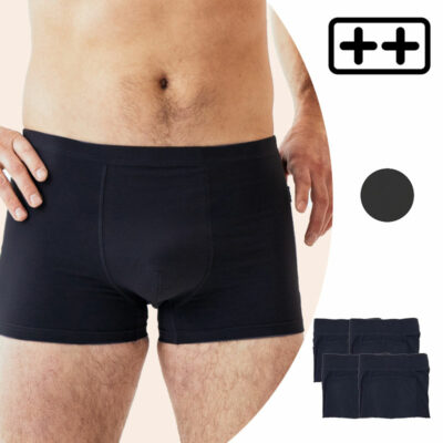 3 boxers absorbants lavables homme ULTRA ++  Fuites moyennes