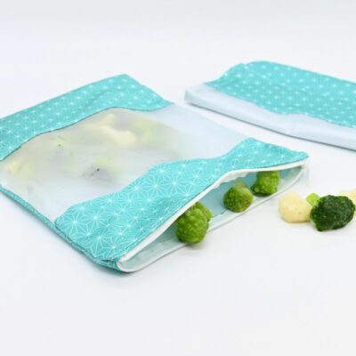 2 sacs congélation réutilisables – grand format (L) – Coloris au choix