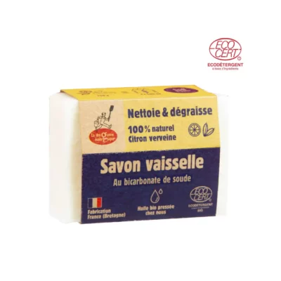 Savon Vaisselle Solide Bicarbonate Citron-Verveine