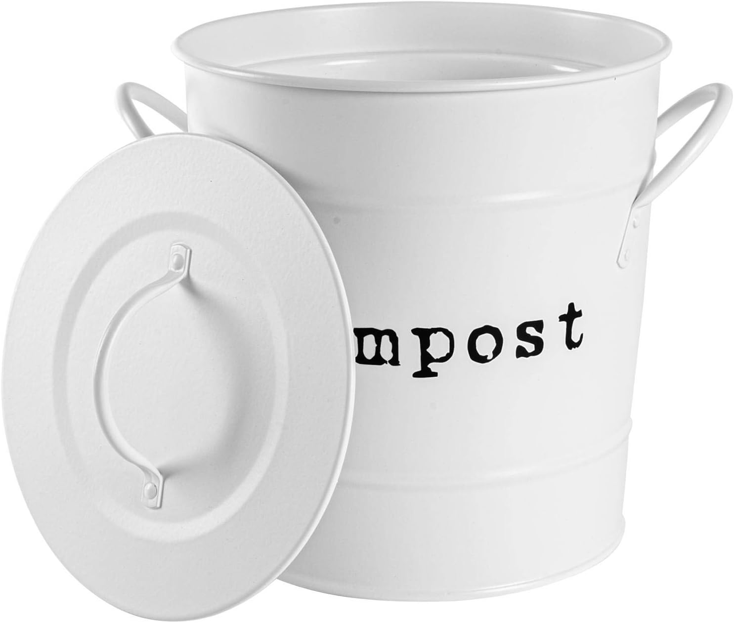 Seau à compost de cuisine - Intérieur amovible - Blanc – Image 5