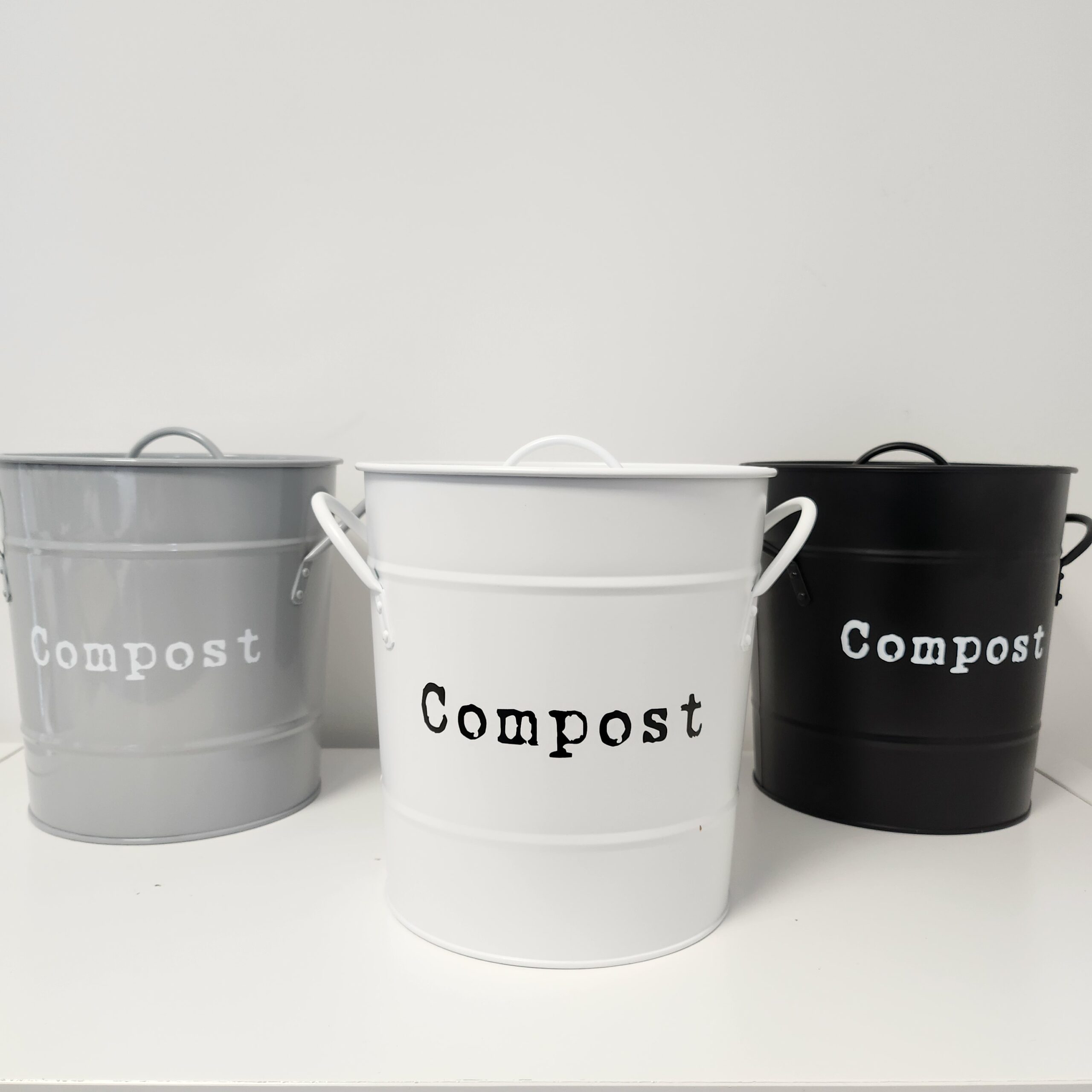 Seau à compost de cuisine - Intérieur amovible - Blanc – Image 7