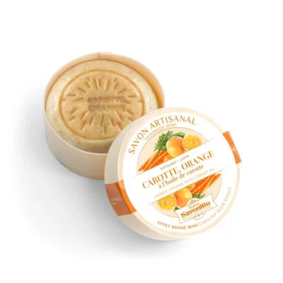 Exfoliant solide Effet Bonne mine Carotte / Orange – Maître Savonitto – 100gr