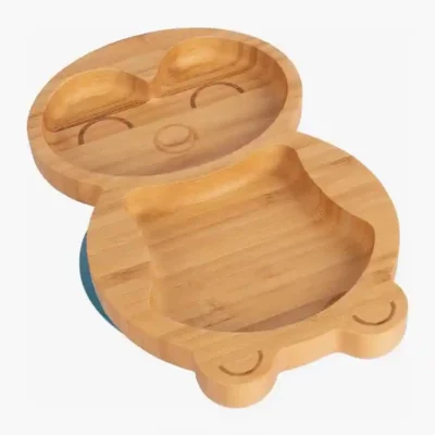 Assiette en bambou à ventouse – Pinguoin