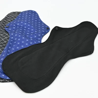 Lot de 5 serviettes hygiéniques lavables en coton (Gamme XL) – Flux extra fort, maternité, nuit… – A choisir