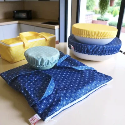 Kit découverte couvre-plats et sacs à tarte et cake – 5 pièces