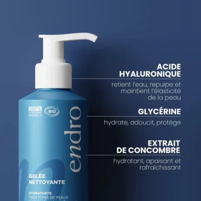 Gelée nettoyante hydratante (Visage) – 150ml – Endro Cosmétique