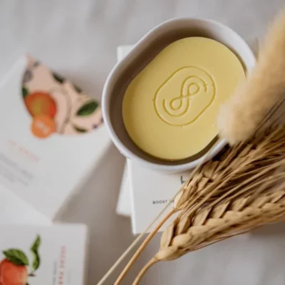 Baume hydratant solide BIO à la Pêche – Savon Stories