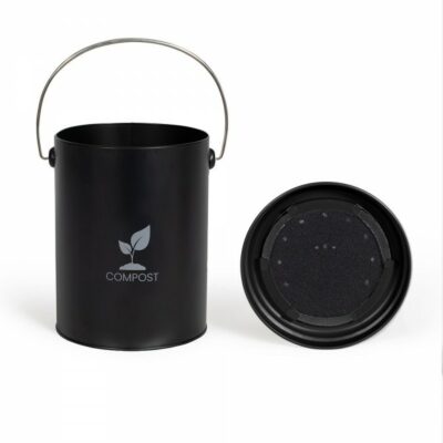 Seau à compost de cuisine 6L – LIVOO – Noir