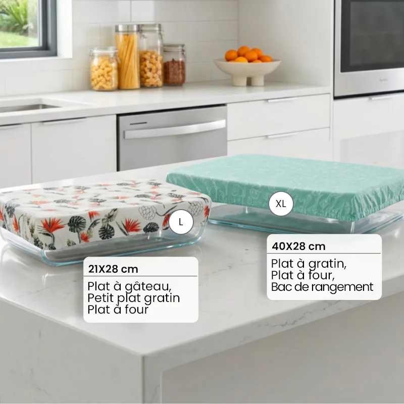 2 couvre plats en tissu – Plat à gratins (XL) - 28-40 cm – Image 6