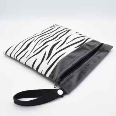 Pochette double hermétique et zipée Zèbre – Prix cassé