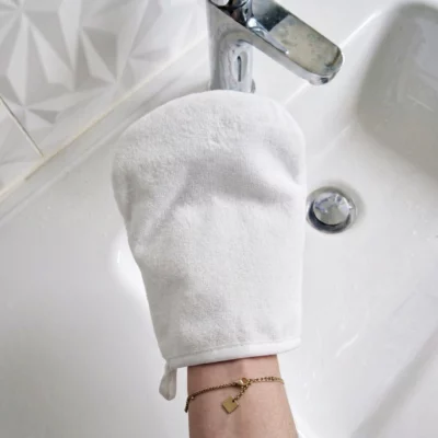 2 gants de toilette lavables (Taille à choisir)